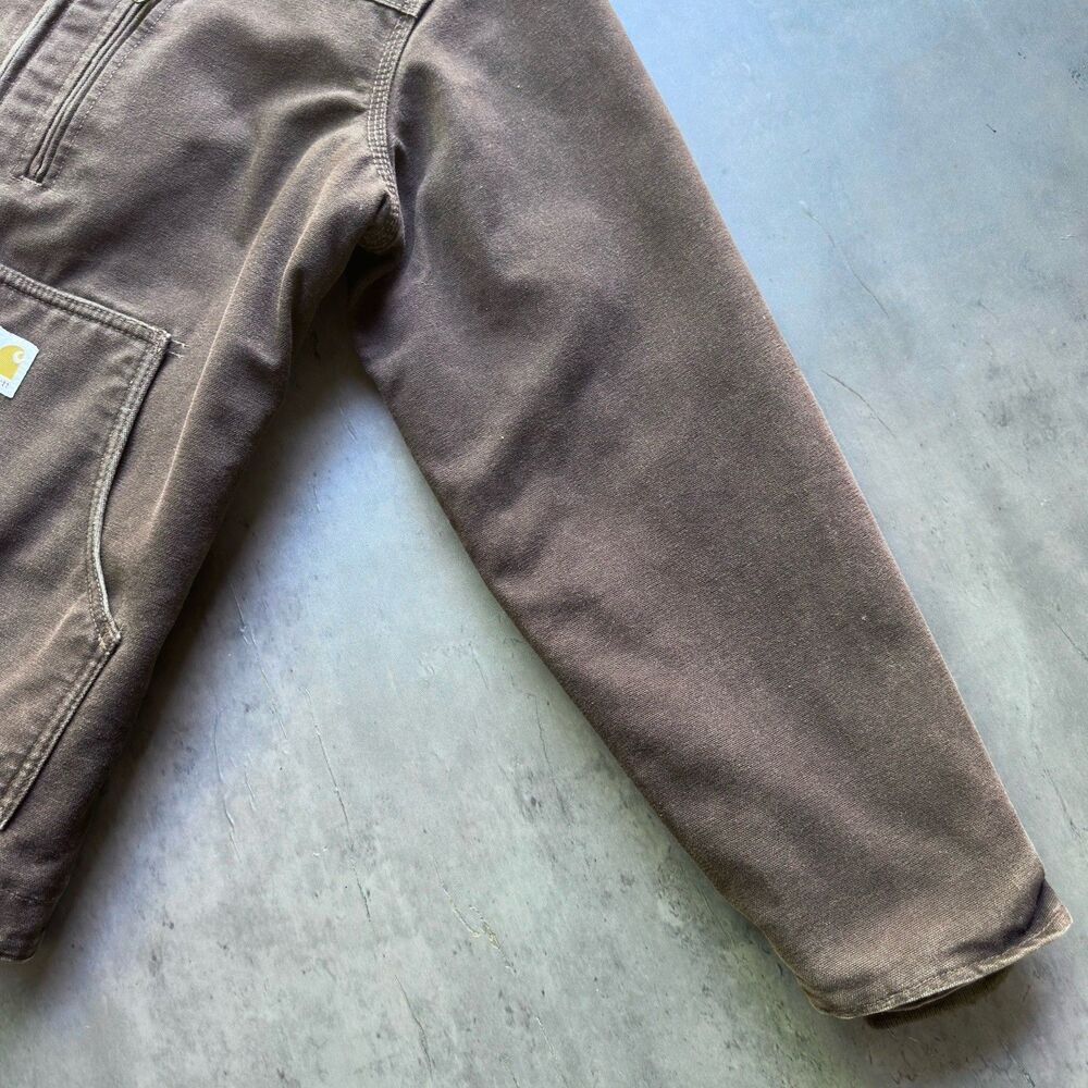 VTG Carhartt Detroit Jacket Women's M Blanket Lined Work Brown WC061 DKB - Picture 7 of 13